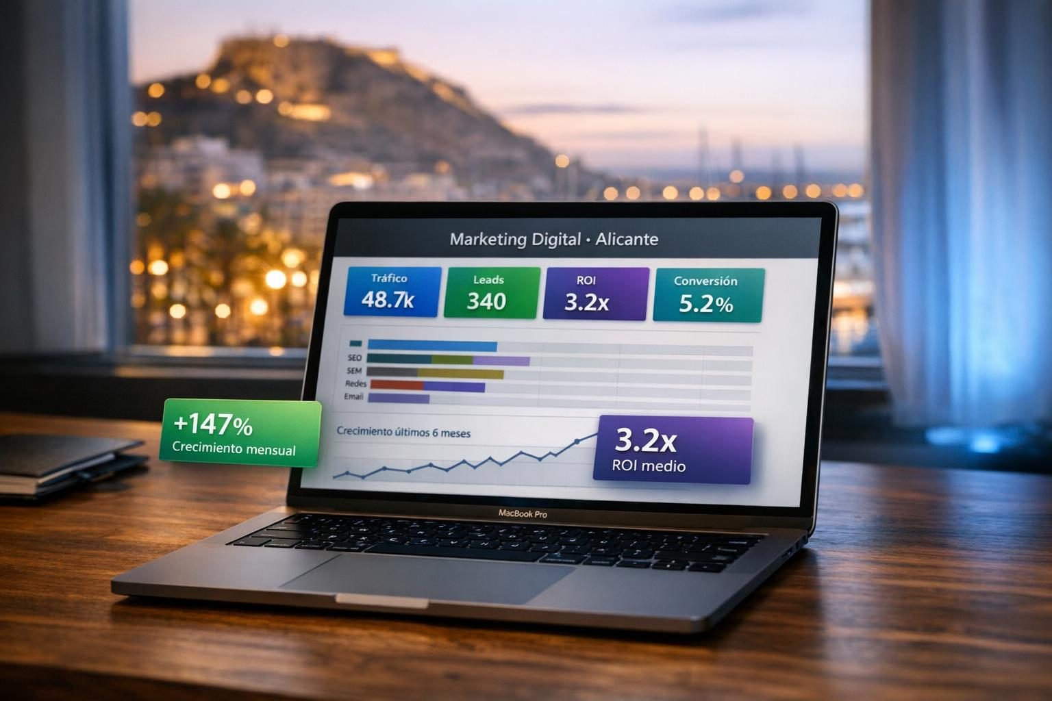 Agencia de marketing digital en Alicante — Dashboard multicanal